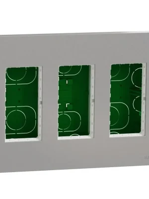 Centrální jednotka 3x4 modulů zapuštěná Schneider Unica System+ aluminium NU173430 Rychlé Dodání