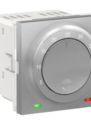 Nízká Cena Termostat podlahový otočný 2M Schneider Unica aluminium NU350330