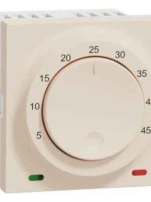 Termostat podlahový otočný 2M Schneider Unica béžový NU350344 Víkendová Akce