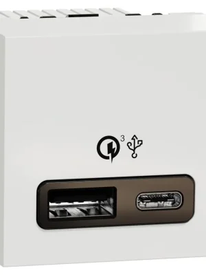 Poslední Šance Nabíjecí dvojitý konektor Schneider Unica USB A+C 18W 2.4A 2M bílý NU301918