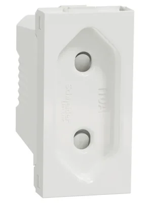 Zásuvka Schneider Unica 230V/10A pro ploché vidlice 1M bílá NU303118 Levný