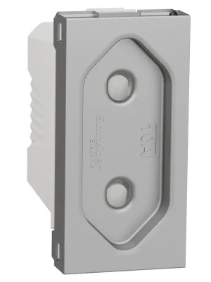 Must-Have Zásuvka Schneider Unica 230V/10A pro ploché vidlice 1M aluminium NU303130