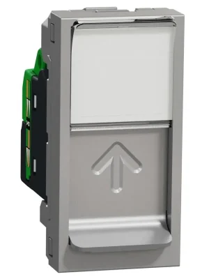 Pouze Dnes Datová zásuvka Schneider Electric Nová Unica 1xRJ45ST kat.6 STP, NU341630, 1M, aluminium