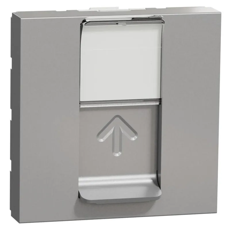Časově Omezené Datová zásuvka Schneider Electric Nová Unica 1xRJ45ST kat.6 UTP, NU341530, 2M, aluminium