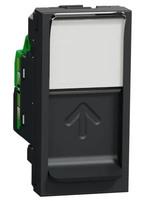 Datová zásuvka Schneider Electric Nová Unica 1xRJ45ST kat.5e UTP, NU341054, 1M, antracit Nejprodávanější