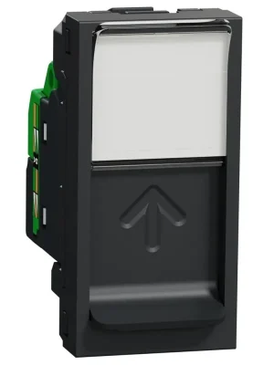 Must-Have Datová zásuvka Schneider Electric Nová Unica 1xRJ45ST kat.6 UTP, NU341454, 1M, antracit