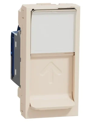 Finální Výprodej Datová zásuvka Schneider Electric Nová Unica 1xRJ45ST kat.6 STP, NU341644, 1M, béžová