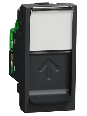 Datová zásuvka Schneider Electric Nová Unica 1xRJ45ST kat.6 STP, NU341654, 1M, antracit Značkový