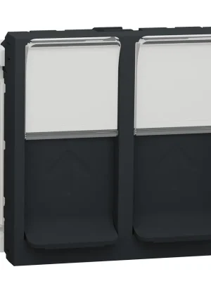 Datová zásuvka Schneider Electric Nová Unica 2xRJ45ST kat.6 STP, NU342654, 2M, antracit Cenová Bomba