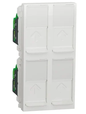 Poslední Šance Datová zásuvka Schneider Electric Nová Unica 4xRJ45ST kat.5e UTP, NU347918, 4M, bílá