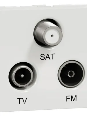 Zásuvka R/TV/SAT s F-konektorem koncová Schneider Electric Nová Unica NU345018, 2M, bílá Tovární Cena
