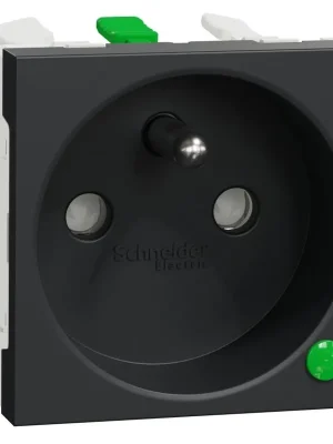 Jen Po Omezenou Doba Zásuvka s přepěťovou ochranou 2P+E Schneider Electric Nová Unica NU305954EP, 250V/16A, clonky, bezšroubová,antracit