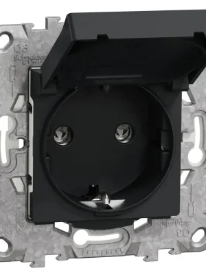 Zásuvka schuko IP44 Schneider Unica 2P+E 250V/16A antracit NU508254 Oblíbený
