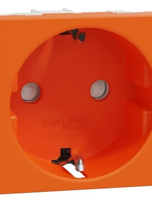 Zásuvka Schuko 2P+E Schneider Electric Nová Unica NU303761, 250V/16A, clonky, šroubová,oranžová Nová Kolekce