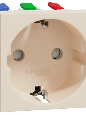 Zásuvka Schuko 2P+E Schneider Electric Nová Unica NU305744, 250V/16A, clonky, bezšroubová,béžová Objednat Nyní