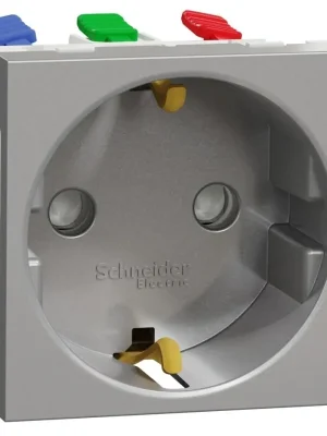 Top Prodej Zásuvka Schuko 2P+E Schneider Electric Nová Unica NU305730, 250V/16A, clonky, bezšroubová,aluminium