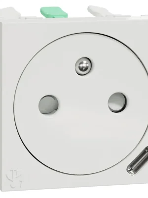 Expresní Doručení Zásuvka skrytá Schneider Electric Nová Unica NU301518E, 250V/16A + USB C 10.5W, 2.1A, 2M,bílá