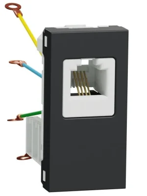 Telefonní zásuvka RJ12 Schneider Electric Nová Unica NU349154, 6 kontaktů, 1M, antracit Akční Nabídka