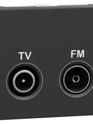 Zásuvka TV/R koncová Schneider Electric Nová Unica NU345254, 4 dB, 2M, antracit Zlevněný