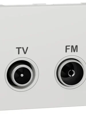 Zásuvka TV/R průběžná Schneider Electric Nová Unica NU345318, 1,5 dB 2M,bílá Dokud Zásoby Vydrží