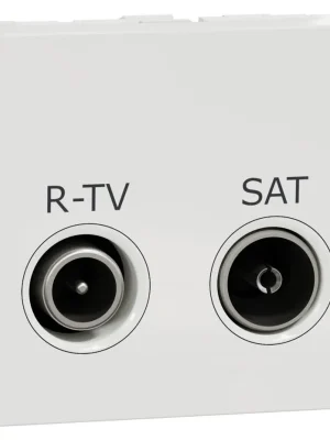 Zásuvka TV-R/SAT individuální Schneider Electric Nová Unica NU345418, 2 dB 2M, bílá Jen Po Omezenou Doba