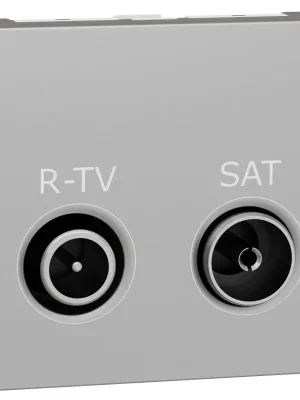 Akční Cena Zásuvka TV-R/SAT individuální Schneider Electric Nová Unica NU345430, 2 dB 2M, aluminium