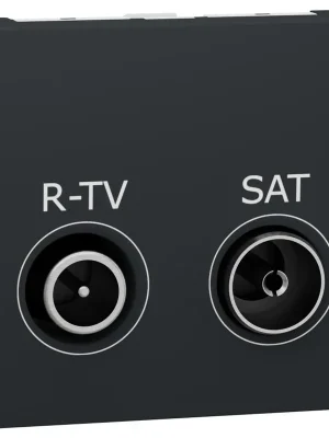 Zásuvka TV-R/SAT individuální Schneider Electric Nová Unica NU345454, 2 dB 2M, antracit Jen Po Omezenou Doba