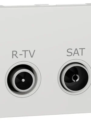 Zásuvka TV-R/SAT průběžná Schneider Electric Nová Unica NU345618, 11 dB 2M, bílá Originální