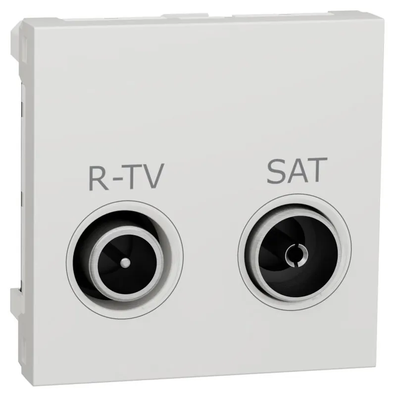 Zásuvka TV-R/SAT průběžná Schneider Electric Nová Unica NU345618, 11 dB 2M, bílá Originální