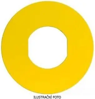 Autentický SCHNEIDER HARMONY ŠTÍTEK ZBY9T30 KRUH 60MM NOUZOVÉ ZASTAVENÍ ŽLUTÁ