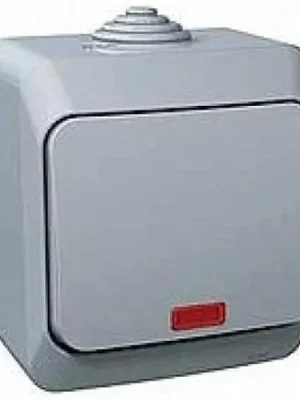 Vysoce Kvalitní Spínač jednopólový s orientační kontrolkou Schneider Electric Cedar Plus řazení 1So, WDE000614, 16A, IP44, šedá