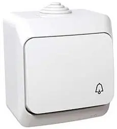 Spínač jednopólový Schneider Electric Cedar Plus řazení 1/0, WDE000512, 16A, "zvonek", IP44, bílá Výprodej