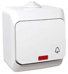 Spínač jednopólový Schneider Electric Cedar Plus řazení 1So, WDE000515, 16A, "zvonek", IP44, bílá Sezónní Sleva