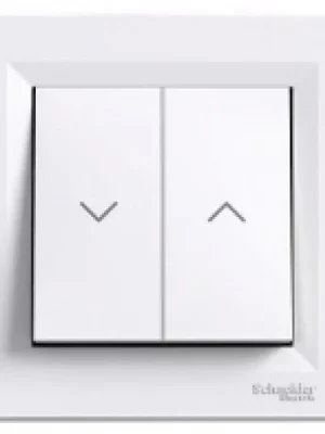 Spínač žaluziový tlačítkový Schneider Electric Asfora EPH1300121, 10A, bezšroubové svorky, bílá Nejlepší Cena