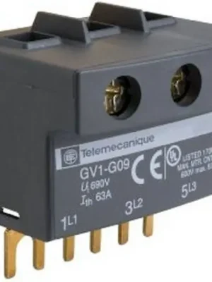 Objednat Nyní Svorkovnice, pro napájení 1p nebo 3p sběrnice Schneider Electric TeSys GV1G09 3P