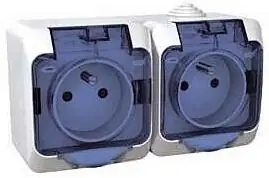 Novinka Zásuvka dvojnásobná Schneider Electric Cedar Plus WDE000524, 16A, IP44, čirý kryt, bílá