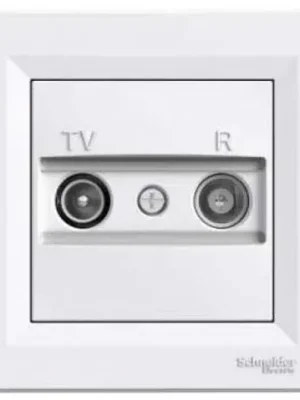Zásuvka TV+R průběžná Schneider Electric Asfora 4dB, EPH3300221, bílá Akční Cena