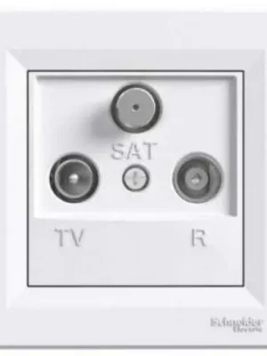 Zásuvka TV+R+SAT koncová Schneider Electric Asfora 1dB, EPH3500121, bílá Akční Nabídka
