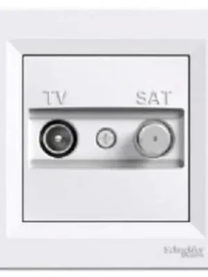 Poslední Šance Zásuvka TV+SAT koncová Schneider Electric Asfora 1dB, EPH3400121, bílá