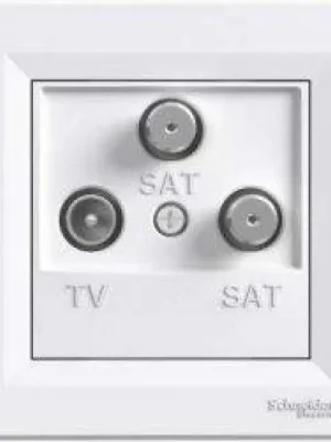 Koupit Online Zásuvka TV+SAT+SAT koncová Schneider Electric Asfora 1dB, EPH3600121, bílá