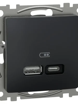 Ihned K Objednání SCHNEIDER SEDNA DESIGN USB DVOJITÁ A+C RYCHLONABÍJEČKA 21W ANTRACIT SDD114405