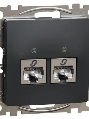 Koupit Online Datová zásuvka Schneider Electric Sedna Design 2xRJ45 kat.6a STP, SDD114467S antracit