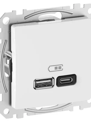 SCHNEIDER SEDNA DVOJITÁ USB A+C NABÍJEČKA 3A 45W BÍLÁ SDD111404 Aktuální