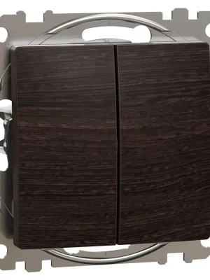SCHNEIDER SEDNA ELEMENTS SPÍNAČ DVOJITÝ STŘÍDAVÝ Ř.6+6 WENGE SDD181108U Nejlepší Cena