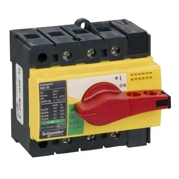 Objednat Nyní SCHNEIDER Odpínač INS - 40 3P (28916) s červ.ruk.