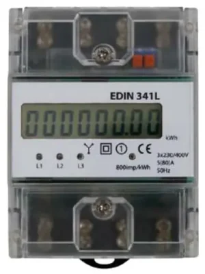 Elektroměr SEZ EDIN 341L 5-80A 7M/DIN 3fázový 1tarif LCD displej Must-Have
