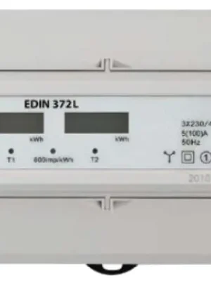 Značkový Elektroměr SEZ EDIN 372L 5-100A 7M/DIN 3fázový 2tarifní LCD displej