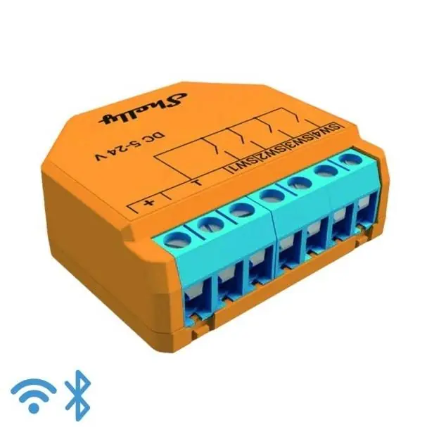 SHELLY Plus i4 DC Řídicí jednotka, 4 digit. vstupy, 5-24V DC, WiFi Dokud Zásoby Vydrží