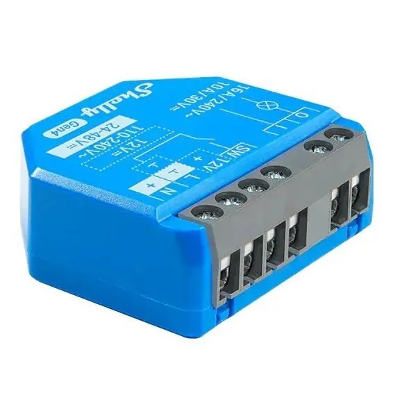 Must-Have SHELLY MODUL SPÍNACÍ 1 GEN 4 1KANÁL, 16A, ZIGBEE, MATTER, WIFI, BLUETOOTH, SHELLY PLUS 1