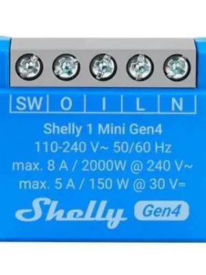 SHELLY MODUL SPÍNACÍ 110-240V AC, 8MB PAMĚŤ, ZIGBEE, MATTER, WIFI, BLUETOOTH, SHELLY MINI 1 GEN4 Kup Teď
